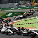 Sergio Perez (MEX) Force India VJM09, Felipe Massa (BRA) Williams FW38 and Nico Hulkenberg (GER) Force India VJM09 at the start of the race at Formula One World Championship, Rd14, Italian Grand Prix, Race, Monza, Italy, Sunday 4 September 2016. © Sutton Images
