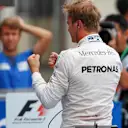 Race winner Nico Rosberg (GER) Mercedes AMG F1 celebrates in parc ferme at Formula One World Championship, Rd14, Italian Grand Prix, Race, Monza, Italy, Sunday 4 September 2016. © Sutton Images