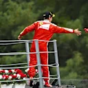 Sebastian Vettel (GER) Ferrari celebrates on the podium and throws his cap at Formula One World Championship, Rd14, Italian Grand Prix, Race, Monza, Italy, Sunday 4 September 2016. © Sutton Images