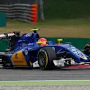 Felipe Nasr (BRA) Sauber C35 with rear puncture on lap one at Formula One World Championship, Rd14, Italian Grand Prix, Race, Monza, Italy, Sunday 4 September 2016. © Sutton Images