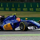 Felipe Nasr (BRA) Sauber C35 with rear puncture on lap one at Formula One World Championship, Rd14, Italian Grand Prix, Race, Monza, Italy, Sunday 4 September 2016. © Sutton Images
