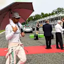 Lewis Hamilton (GBR) Mercedes AMG F1 on the grid at Formula One World Championship, Rd14, Italian Grand Prix, Race, Monza, Italy, Sunday 4 September 2016. © Sutton Images