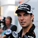 Sergio Perez (MEX) Force India talks to the media at Formula One World Championship, Rd14, Italian Grand Prix, Preparations, Monza, Italy, Thursday 1 September 2016. © Sutton Images