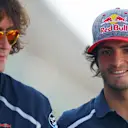 Carlos Sainz jr (ESP) Scuderia Toro Rosso and Marco Matassa (ITA) Scuderia Toro Rosso Engineer at Formula One World Championship, Rd14, Italian Grand Prix, Preparations, Monza, Italy, Thursday 1 September 2016. © Sutton Images