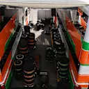 Force India trucks and Pirelli tyres at Formula One World Championship, Rd14, Italian Grand Prix, Preparations, Monza, Italy, Thursday 1 September 2016. © Sutton Images