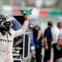Poles sitter Nico Rosberg (GER) Mercedes AMG F1 celebrates in parc ferme at Formula One World Championship, Rd17, Japanese Grand Prix, Qualifying, Suzuka, Japan, Saturday 8 October 2016. © Sutton Images
