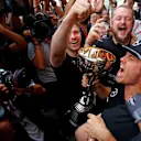 Nico Rosberg (GER) Mercedes AMG F1 celebrates the constructors championship with the team and the trophy at Formula One World Championship, Rd17, Japanese Grand Prix, Race, Suzuka, Japan, Sunday 9 October 2016. © Sutton Images