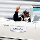 Lewis Hamilton (GBR) Mercedes AMG F1 on the drivers parade at Formula One World Championship, Rd17, Japanese Grand Prix, Race, Suzuka, Japan, Sunday 9 October 2016. © Sutton Images