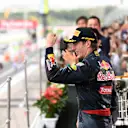 Max Verstappen (NED) Red Bull Racing celebrates on the podium at Formula One World Championship, Rd17, Japanese Grand Prix, Race, Suzuka, Japan, Sunday 9 October 2016. © Sutton Images