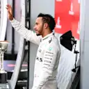 Lewis Hamilton (GBR) Mercedes AMG F1 celebrates on the podium at Formula One World Championship, Rd17, Japanese Grand Prix, Race, Suzuka, Japan, Sunday 9 October 2016. © Sutton Images