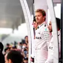 Race winner Nico Rosberg (GER) Mercedes AMG F1 on the podium at Formula One World Championship, Rd17, Japanese Grand Prix, Race, Suzuka, Japan, Sunday 9 October 2016. © Sutton Images
