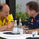 (L to R): Frederic Vasseur (FRA) Renault Sport F1 Team Racing Director and Christian Horner (GBR) Red Bull Racing Team Principal at Formula One World Championship, Rd16, Malaysian Grand Prix, Practice, Sepang, Malaysia, Friday 30 September 2016. © Sutton Images