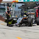 Sergio Perez (MEX) Force India VJM09 at Formula One World Championship, Rd16, Malaysian Grand Prix, Practice, Sepang, Malaysia, Friday 30 September 2016. © Sutton Images