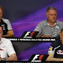 (L to R): Robert Fearnley (GBR) Force India F1 Team Deputy Team Principal, Dave Ryan (GBR) Manor Racing Racing Director, Eric Boullier (FRA) McLaren Racing Director and Franz Tost (AUT) Scuderia Toro Rosso Team Principal in the Press Conference at Formula One World Championship, Rd16, Malaysian Grand Prix, Practice, Sepang, Malaysia, Friday 30 September 2016. © Sutton Images