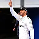 Pole sitter Lewis Hamilton (GBR) Mercedes AMG F1 celebrates in parc ferme at Formula One World Championship, Rd16, Malaysian Grand Prix, Qualifying, Sepang, Malaysia, Saturday 1 October 2016. © Sutton Images