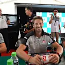 Romain Grosjean (FRA) Haas F1 at the autograph session at Formula One World Championship, Rd16, Malaysian Grand Prix, Race, Sepang, Malaysia, Sunday 2 October 2016. © Sutton Images