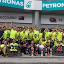 Race winner Daniel Ricciardo (AUS) Red Bull Racing celebrates with second placed Max Verstappen (NED) Red Bull Racing, Christian Horner (GBR) Red Bull Racing Team Principal, Dr Helmut Marko (AUT) Red Bull Motorsport Consultant and the team at Formula One World Championship, Rd16, Malaysian Grand Prix, Race,  Sepang, Malaysia, Sunday 2 October 2016. © Sutton Images