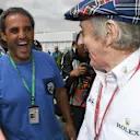 Juan Pablo Montoya (COL) and Jackie Stewart (GBR) at Formula One World Championship, Rd19, Mexican Grand Prix, Practice, Circuit Hermanos Rodriguez, Mexico City, Mexico, Friday 28 October 2016. © Sutton Images