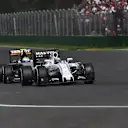 Felipe Massa (BRA) Williams FW38 and Sergio Perez (MEX) Force India VJM09 battle for position at Formula One World Championship, Rd19, Mexican Grand Prix, Race, Circuit Hermanos Rodriguez, Mexico City, Mexico, Sunday 30 October 2016. © Sutton Images