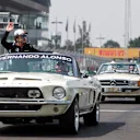 Fernando Alonso (ESP) McLaren on the drivers parade at Formula One World Championship, Rd19, Mexican Grand Prix, Race, Circuit Hermanos Rodriguez, Mexico City, Mexico, Sunday 30 October 2016. © Sutton Images