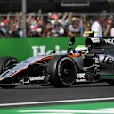 Sergio Perez (MEX) Force India VJM09 waves to the crowd at Formula One World Championship, Rd19, Mexican Grand Prix, Race, Circuit Hermanos Rodriguez, Mexico City, Mexico, Sunday 30 October 2016. © Sutton Images