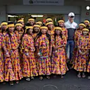 Esteban Gutierrez (MEX) Haas F1 and children at Formula One World Championship, Rd19, Mexican Grand Prix, Preparations, Circuit Hermanos Rodriguez, Mexico City, Mexico, Thursday 27 October 2016. © Sutton Images