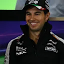 Sergio Perez (MEX) Force India in the Press Conference at Formula One World Championship, Rd19, Mexican Grand Prix, Preparations, Circuit Hermanos Rodriguez, Mexico City, Mexico, Thursday 27 October 2016. © Sutton Images