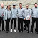 Pascal Wehrlein (GER) Manor Racing and Rio Haryanto (IDN) Manor Racing with team personel at Formula One World Championship, Rd19, Mexican Grand Prix, Preparations, Circuit Hermanos Rodriguez, Mexico City, Mexico, Thursday 27 October 2016. © Sutton Images