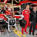 Miguel Angel Mancera (MEX) Mexico City Mayor with Diego Ioverno (ITA) Ferrari Operations Director and Bernie Ecclestone (GBR) CEO Formula One Group (FOM) in the Ferrari garage at Formula One World Championship, Rd19, Mexican Grand Prix, Preparations, Circuit Hermanos Rodriguez, Mexico City, Mexico, Thursday 27 October 2016. © Sutton Images