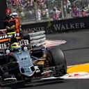 Sergio Perez (MEX) Force India VJM09 at Formula One World Championship, Rd6, Monaco Grand Prix, Qualifying, Monte-Carlo, Monaco, Saturday 28 May 2016. © Sutton Images