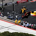 The crashed car of Max Verstappen (NED) Red Bull Racing RB12 is recovered in Q1 at Formula One World Championship, Rd6, Monaco Grand Prix, Qualifying, Monte-Carlo, Monaco, Saturday 28 May 2016. © Sutton Images