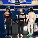 Daniel Ricciardo (AUS) Red Bull Racing, Sergio Perez (MEX) Force India and Nico Rosberg (GER) Mercedes AMG F1 in parc ferme at Formula One World Championship, Rd6, Monaco Grand Prix, Qualifying, Monte-Carlo, Monaco, Saturday 28 May 2016. © Sutton Images
