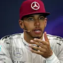 Lewis Hamilton (GBR) Mercedes AMG F1 in the Press Conference at Formula One World Championship, Rd6, Monaco Grand Prix, Race, Monte-Carlo, Monaco, Sunday 29 May 2016. © Sutton Images