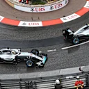 Lewis Hamilton (GBR) Mercedes-Benz F1 W07 Hybrid and Nico Rosberg (GER) Mercedes-Benz F1 W07 Hybrid at Formula One World Championship, Rd6, Monaco Grand Prix, Race, Monte-Carlo, Monaco, Sunday 29 May 2016. © Sutton Images