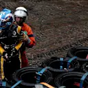Race retiree Jolyon Palmer (GBR) Renault Sport F1 Team after crashing out of the race at Formula One World Championship, Rd6, Monaco Grand Prix, Race, Monte-Carlo, Monaco, Sunday 29 May 2016. © Sutton Images