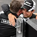 Third placed Sergio Perez (MEX) Force India celebrates at Formula One World Championship, Rd6, Monaco Grand Prix, Race, Monte-Carlo, Monaco, Sunday 29 May 2016. © Sutton Images