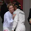 Lewis Hamilton (GBR) Mercedes AMG F1 with Princess Charlene of Monaco on the podium at Formula One World Championship, Rd6, Monaco Grand Prix, Race, Monte-Carlo, Monaco, Sunday 29 May 2016. © Sutton Images