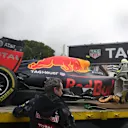 The crashed car of Max Verstappen (NED) Red Bull Racing RB12 at Formula One World Championship, Rd6, Monaco Grand Prix, Race, Monte-Carlo, Monaco, Sunday 29 May 2016. © Sutton Images