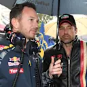 Christian Horner (GBR) Red Bull Racing Team Principal and Patrick Dempsey (USA) on the grid at Formula One World Championship, Rd6, Monaco Grand Prix, Race, Monte-Carlo, Monaco, Sunday 29 May 2016. © Sutton Images