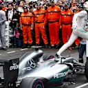 Race winner Lewis Hamilton (GBR) Mercedes-Benz F1 W07 Hybrid celebrates in parc ferme at Formula One World Championship, Rd6, Monaco Grand Prix, Race, Monte-Carlo, Monaco, Sunday 29 May 2016. © Sutton Images