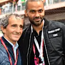 Tony Parker jr (FRA) Basketball Player and Alain Prost (FRA) on the grid at Formula One World Championship, Rd6, Monaco Grand Prix, Race, Monte-Carlo, Monaco, Sunday 29 May 2016. © Sutton Images