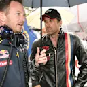 Christian Horner (GBR) Red Bull Racing Team Principal and Patrick Dempsey (USA) on the grid at Formula One World Championship, Rd6, Monaco Grand Prix, Race, Monte-Carlo, Monaco, Sunday 29 May 2016. © Sutton Images