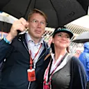 Mika Hakkinen (FIN) with Emma Lynch, Actress, on the grid at Formula One World Championship, Rd6, Monaco Grand Prix, Race, Monte-Carlo, Monaco, Sunday 29 May 2016. © Sutton Images