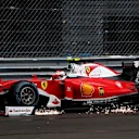 Kimi Raikkonen (FIN) Ferrari SF16-H retires from the race with a broken front wing after crashing at Formula One World Championship, Rd6, Monaco Grand Prix, Race, Monte-Carlo, Monaco, Sunday 29 May 2016. © Sutton Images