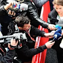 Lewis Hamilton (GBR) Mercedes AMG F1 talks to the media at Formula One World Championship, Rd4, Russian Grand Prix, Qualifying, Sochi Autodrom, Sochi, Krasnodar Krai, Russia, Saturday 30 April 2016. © Sutton Motorsport Images