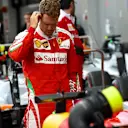 Sebastian Vettel (GER) Ferrari in parc ferme at Formula One World Championship, Rd4, Russian Grand Prix, Qualifying, Sochi Autodrom, Sochi, Krasnodar Krai, Russia, Saturday 30 April 2016. © Sutton Motorsport Images