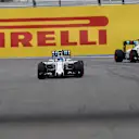 Felipe Massa (BRA) Williams FW38 leads Valtteri Bottas (FIN) Williams FW38 at Formula One World Championship, Rd4, Russian Grand Prix, Qualifying, Sochi Autodrom, Sochi, Krasnodar Krai, Russia, Saturday 30 April 2016. © Sutton Motorsport Images