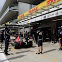 Scuderia Toro Rosso pit stop practice at Formula One World Championship, Rd4, Russian Grand Prix, Qualifying, Sochi Autodrom, Sochi, Krasnodar Krai, Russia, Saturday 30 April 2016. © Sutton Motorsport Images