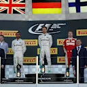 Race winner Nico Rosberg (GER) Mercedes AMG F1 and Vladimir Putin (RUS), President of Russia celebrate on the podium at Formula One World Championship, Rd4, Russian Grand Prix, Race, Sochi Autodrom, Sochi, Krasnodar Krai, Russia, Sunday 1 May 2016. © Sutton Motorsport Images