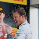 Nico Rosberg (GER) Mercedes AMG F1 celebrates with champagne on the podium at Formula One World Championship, Rd4, Russian Grand Prix, Race, Sochi Autodrom, Sochi, Krasnodar Krai, Russia, Sunday 1 May 2016. © Sutton Motorsport Images